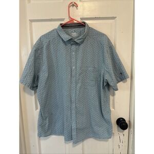 Kuhl Provok Men's XXL Short Sleeve Shirt Button Up 7347 Outdoor Hike Trail Blue